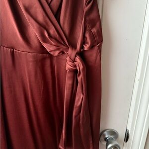 Express Silk Wrap Mini Dress